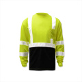 High visibility long sleeve safety reflective work shirt